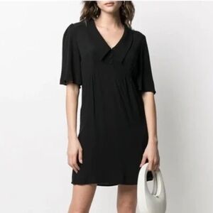 Ba&sh Peyton Black Collared Mini Dress